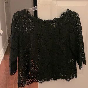 Black lace 3/4 sleeve Joie Top